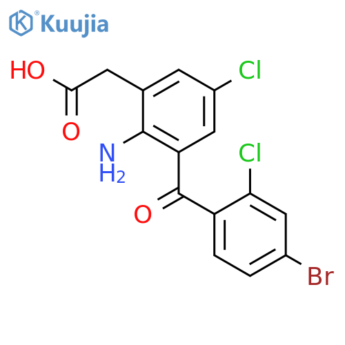Benzeneacetic acid, 2-amino-3-(4-bromo-2-chlorobenzoyl)-5-chloro- structure