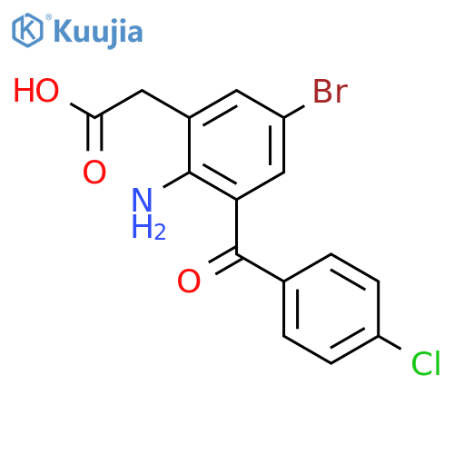 Benzeneacetic acid, 2-amino-5-bromo-3-(4-chlorobenzoyl)- structure