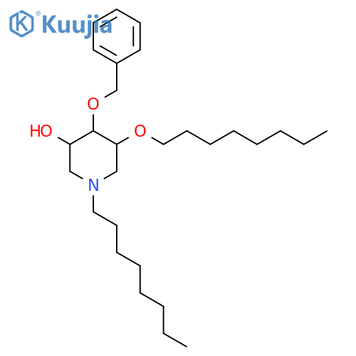 3-Piperidinol, 1-octyl-5-(octyloxy)-4-(phenylmethoxy)-, (3R,4S,5S)- structure