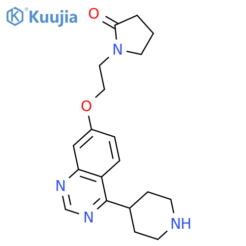 2-PYRROLIDINONE, 1-[2-[[4-(4-PIPERIDINYL)-7-QUINAZOLINYL]OXY]ETHYL]- structure