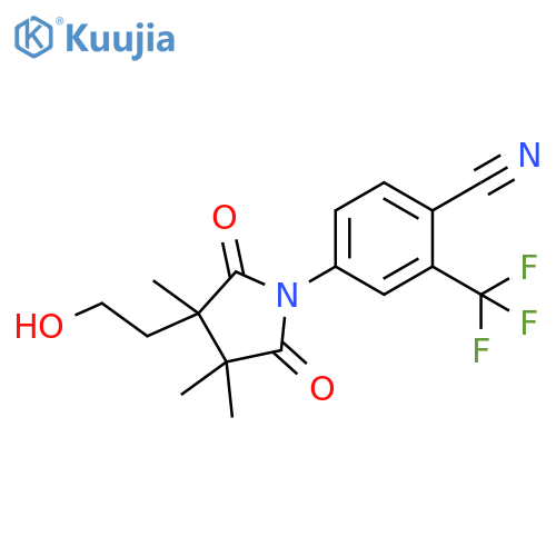 Benzonitrile,4-[3-(2-hydroxyethyl)-3,4,4-trimethyl-2,5-dioxo-1-pyrrolidinyl]-2-(trifluoromethyl)- structure