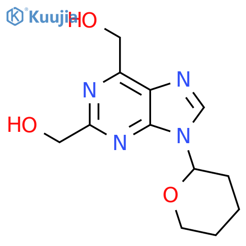 9H-Purine-2,6-dimethanol, 9-(tetrahydro-2H-pyran-2-yl)- structure