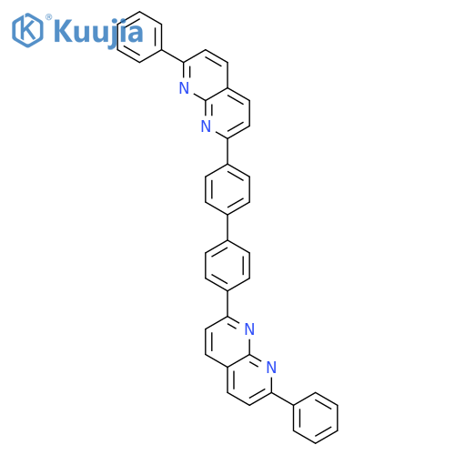 1,8-NAPHTHYRIDINE, 2,2'-[1,1'-BIPHENYL]-4,4'-DIYLBIS[7-PHENYL- structure