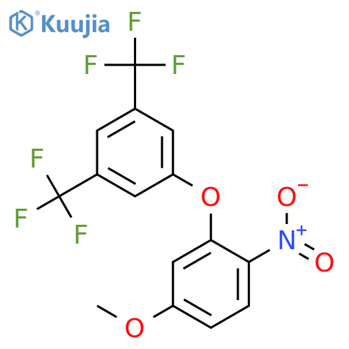 Benzene, 2-[3,5-bis(trifluoromethyl)phenoxy]-4-methoxy-1-nitro- structure