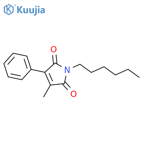 1H-Pyrrole-2,5-dione, 1-hexyl-3-methyl-4-phenyl- structure