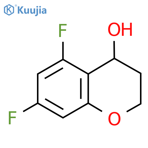 5,7-difluoro-3,4-dihydro-2H-1-benzopyran-4-ol structure