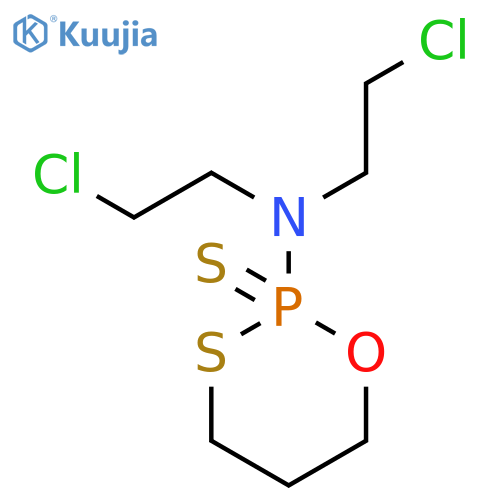 N,N-bis(2-chloroethyl)-2-sulfanylidene-1,3,2lambda5-oxathiaphosphinan-2-amine structure