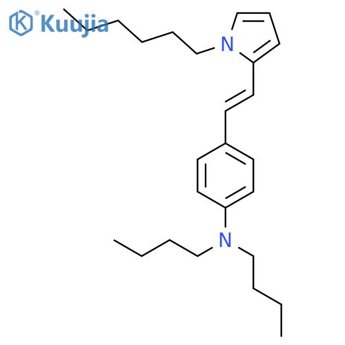 BENZENAMINE, N,N-DIBUTYL-4-[2-(1-HEXYL-1H-PYRROL-2-YL)ETHENYL]- structure