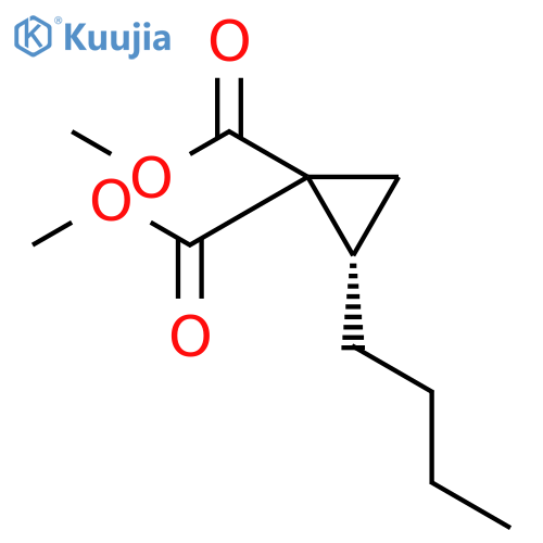 1,1-CYCLOPROPANEDICARBOXYLIC ACID, 2-BUTYL-, 1,1-DIMETHYL ESTER, (2S)- structure