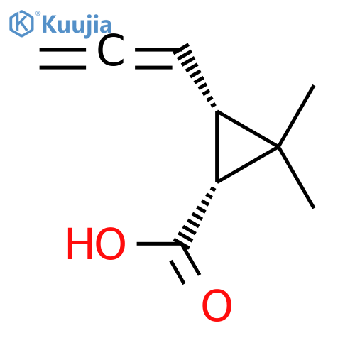 (1R,3S)-2,2-Dimethyl-3-propadienylcyclopropane-1-carboxylic acid structure
