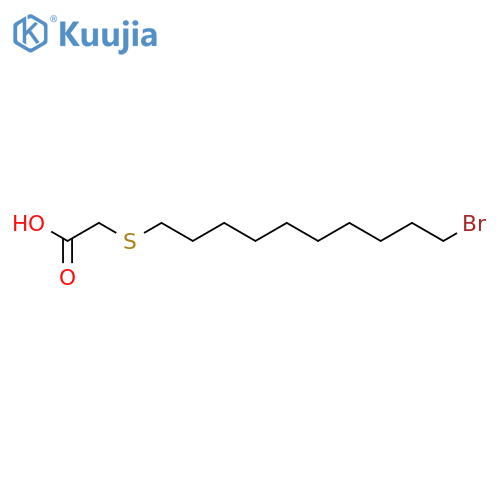 Acetic acid, [(10-bromodecyl)thio]- structure