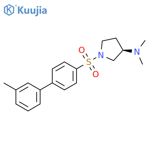 3-Pyrrolidinamine,N,N-dimethyl-1-[(3'-methyl[1,1'-biphenyl]-4-yl)sulfonyl]-, (3R)- structure