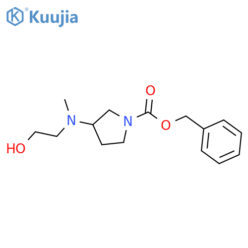 (R)-3-[(2-hydroxy-ethyl)-methyl-amino]-pyrrolidine-1-carboxylic acid benzyl ester structure