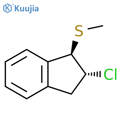 1H-Indene, 2-chloro-2,3-dihydro-1-(methylthio)-, trans- structure