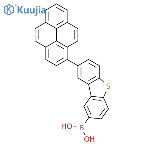 BORONIC ACID, B-[8-(1-PYRENYL)-2-DIBENZOTHIENYL]- structure