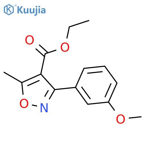 Ethyl 3-(3-methoxyphenyl)-5-methyl-1,2-oxazole-4-carboxylate structure