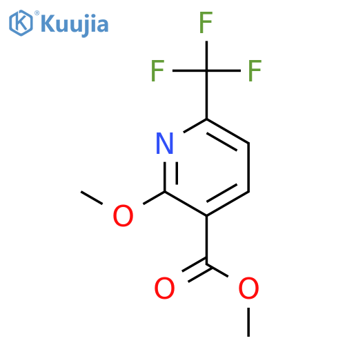 3-Pyridinecarboxylic acid, 2-methoxy-6-(trifluoromethyl)-, methyl ester structure