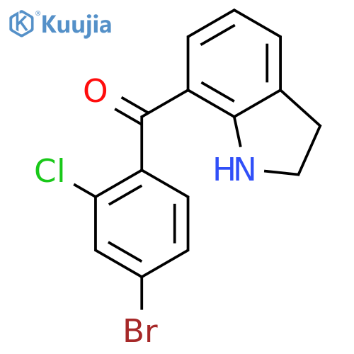 METHANONE, (4-BROMO-2-CHLOROPHENYL)(2,3-DIHYDRO-1H-INDOL-7-YL)- structure