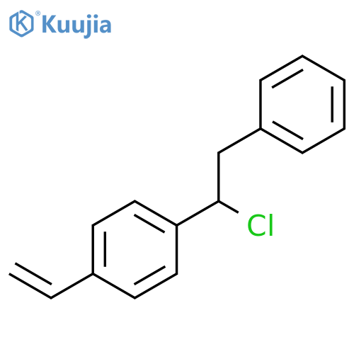 BENZENE, 1-(1-CHLORO-2-PHENYLETHYL)-4-ETHENYL- structure