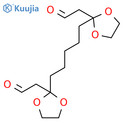 1,3-DIOXOLANE-2-ACETALDEHYDE, 2,2'-(1,5-PENTANEDIYL)BIS- structure
