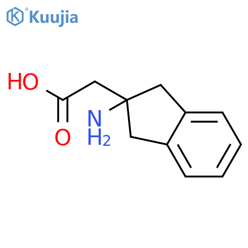 2-amino-2,3-dihydro-1H-Indene-2-acetic acid structure