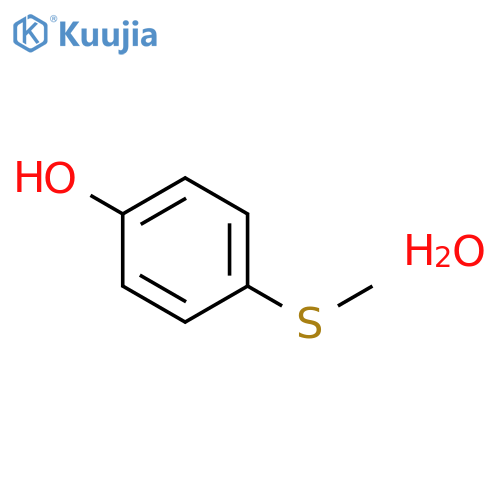 Phenol, 4-(methylthio)-, hydrate (1:1) structure