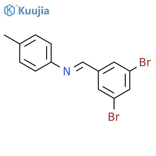 BENZENAMINE, N-[(3,5-DIBROMOPHENYL)METHYLENE]-4-METHYL- structure