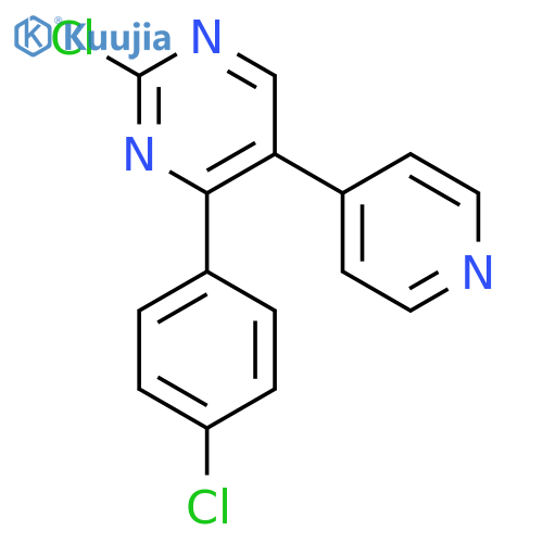 PYRIMIDINE, 2-CHLORO-4-(4-CHLOROPHENYL)-5-(4-PYRIDINYL)- structure