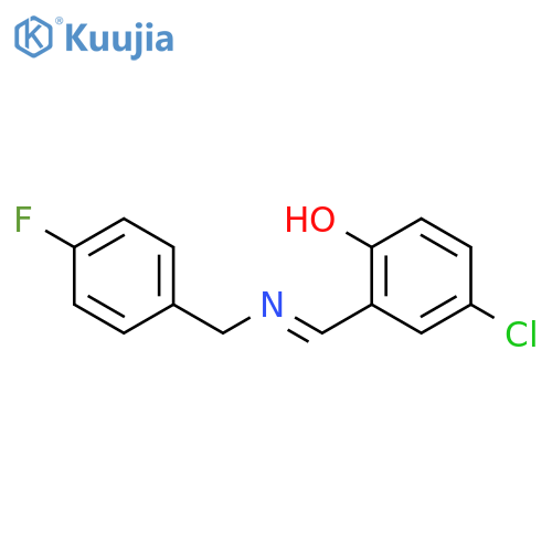 Phenol, 4-chloro-2-[(E)-[[(4-fluorophenyl)methyl]imino]methyl]- structure