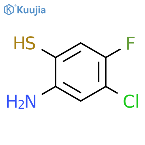 2-amino-4-chloro-5-fluorobenzene-1-thiol structure