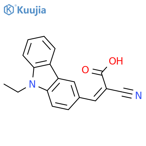 2-Propenoic acid, 2-cyano-3-(9-ethyl-9H-carbazol-3-yl)- structure