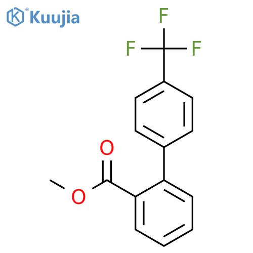 [1,1'-Biphenyl]-2-carboxylicacid, 4'-(trifluoromethyl)-, methyl ester structure