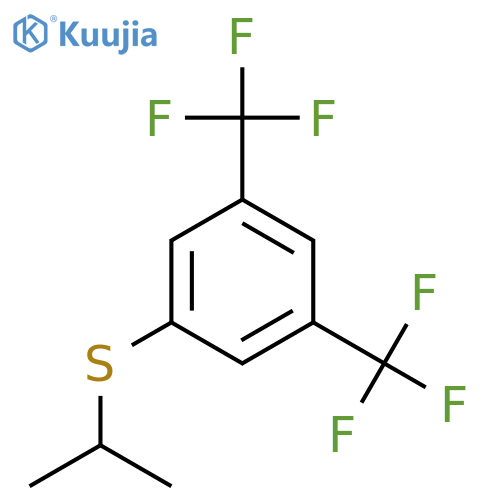 Benzene, 1-[(1-methylethyl)thio]-3,5-bis(trifluoromethyl)- structure