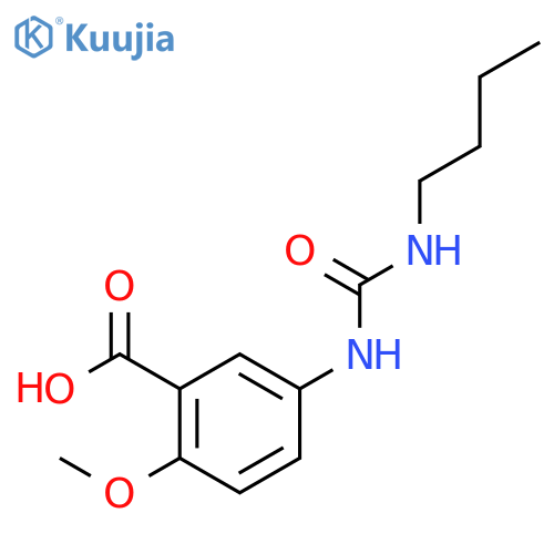 Benzoic acid, 5-[[(butylamino)carbonyl]amino]-2-methoxy- structure