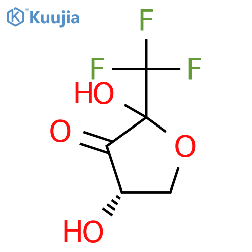 3(2H)-Furanone, dihydro-2,4-dihydroxy-2-(trifluoromethyl)-, (4S)- structure