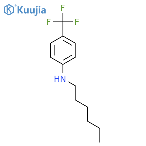 Benzenamine, N-hexyl-4-(trifluoromethyl)- structure