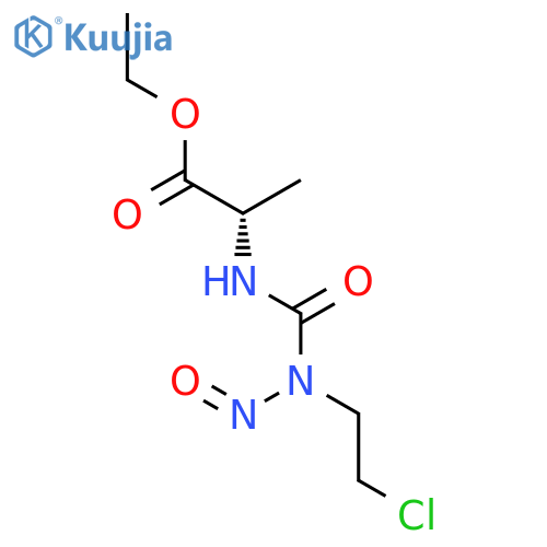 L-ALANINE, N-[[(2-CHLOROETHYL)NITROSOAMINO]CARBONYL]-, ETHYL ESTER structure