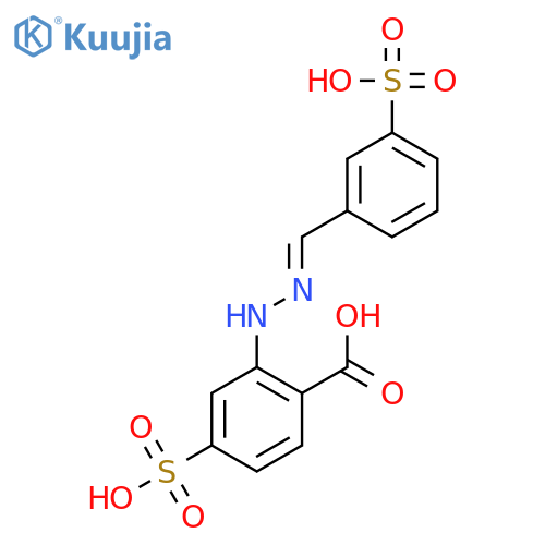 BENZOIC ACID, 4-SULFO-2-[[(3-SULFOPHENYL)METHYLENE]HYDRAZINO]- structure