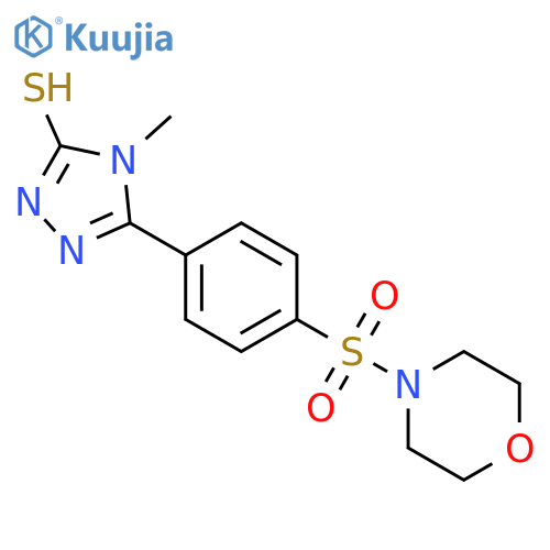 4-Methyl-5-[4-(morpholine-4-sulfonyl)-phenyl]-4H-[1,2,4]triazole-3-thiol structure