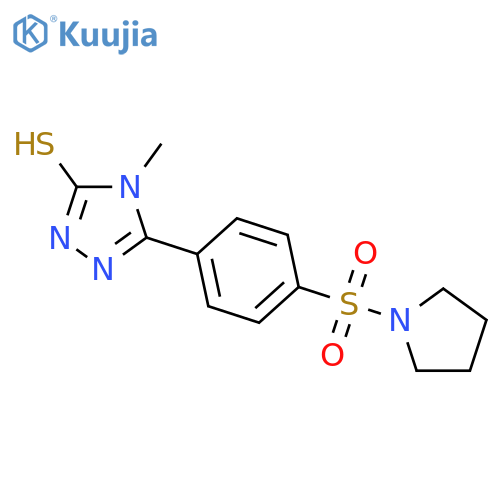 4-Methyl-5-[4-(pyrrolidine-1-sulfonyl)-phenyl]-4H-[1,2,4]triazole-3-thiol structure