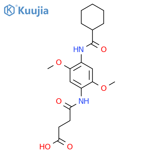N-[4-(Cyclohexanecarbonyl-amino)-2,5-dimethoxy-phenyl]-succinamic acid structure