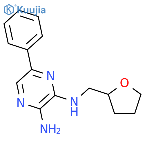 2,3-Pyrazinediamine, 5-phenyl-N3-[(tetrahydro-2-furanyl)methyl]- structure