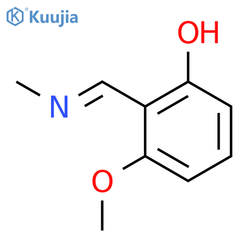 Phenol, 3-methoxy-2-[(methylimino)methyl]- structure