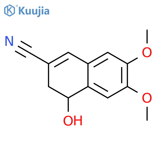 2-Naphthalenecarbonitrile, 3,4-dihydro-4-hydroxy-6,7-dimethoxy- structure