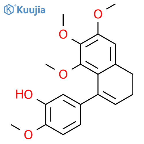 Phenol, 5-(3,4-dihydro-6,7,8-trimethoxy-1-naphthalenyl)-2-methoxy- structure