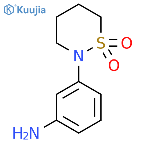 2-(3-aminophenyl)-1lambda6,2-thiazinane-1,1-dione structure