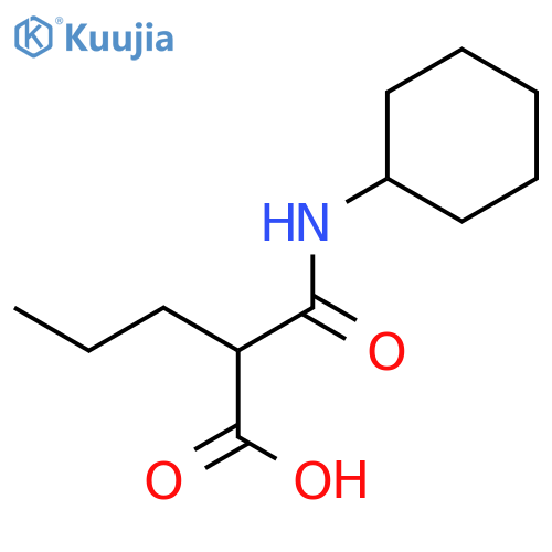 Pentanoic acid, 2-[(cyclohexylamino)carbonyl]- structure