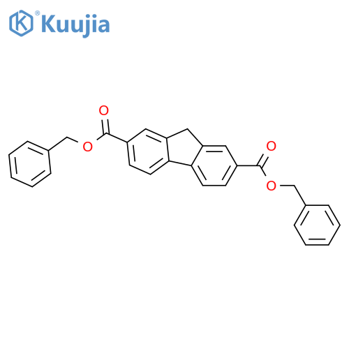 Dibenzyl 9H-fluorene-2,7-dicarboxylate structure
