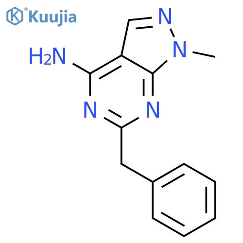 6-benzyl-1-methylpyrazolo[3,4-d]pyrimidin-4-amine structure