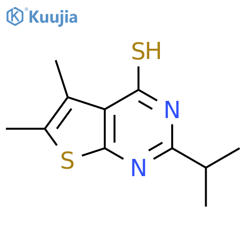 2-Isopropyl-5,6-dimethyl-thieno[2,3-d]pyrimidine-4-thiol structure
